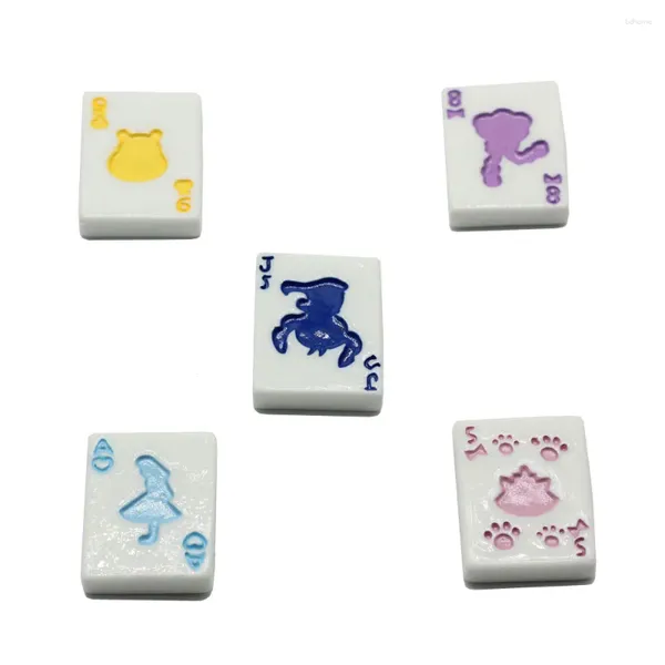 Fiori decorativi 50/20 pezzi di cartone animato poker in piante piatto cabochon per bambini giocattoli giocattoli per cizzenti