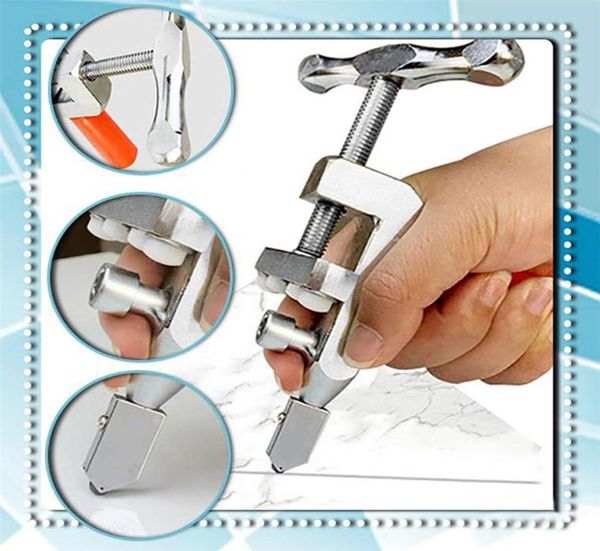 Cutter di vetro e piastrelle facile da glide 2in1 frenetici per mosaico in vetro e piastrelle utensili da taglio di vetro con manico 9391195