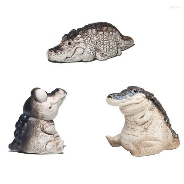 Decorazioni da giardino mini resina statue grasso tè alligatori