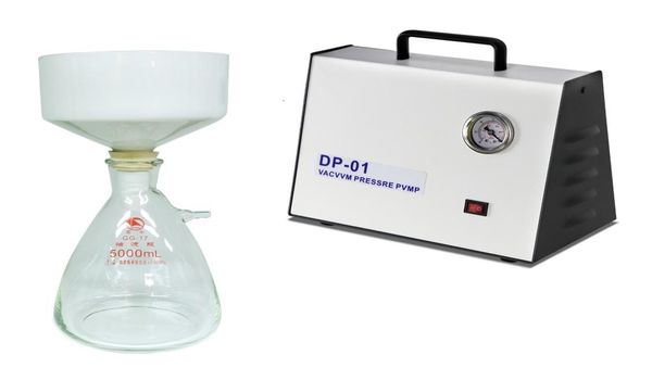Laboratório Zoibkd forneça Bomba de pressão de pó de vácuo de diafragma de óleo 5000ml Conjunto de filtração de solvente Aparelho de análise química Aparelho9097362