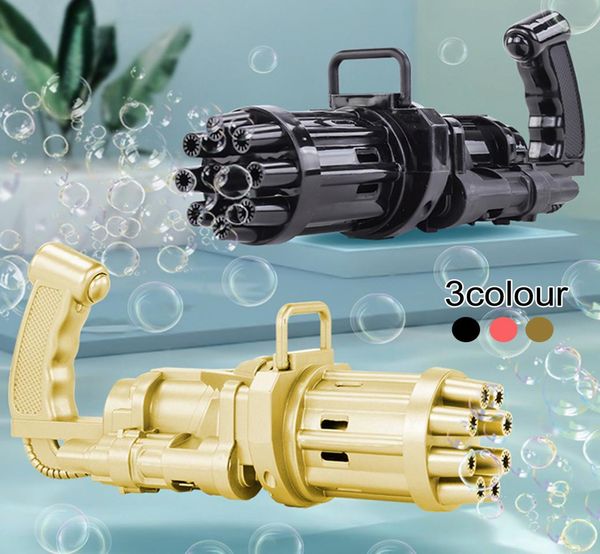 Super Bubble Machine Automatic Gatling Gun Toys Summer Soap Water 2in1 Electric for Kids4246203