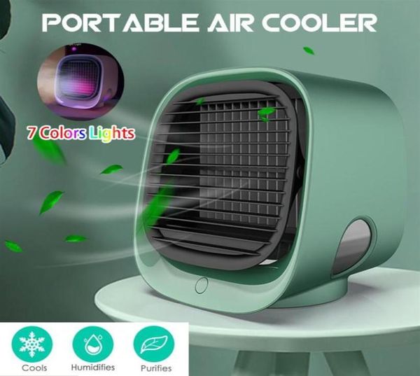 2020New Portable Air Condizionatore multifunzione Purificatore umidificatore Purificatore USB Relier desktop ventilatore ad aria con serbatoio dell'acqua Home -hell Humid2021746