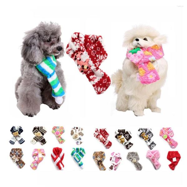 Hundebekleidung Katze Stricker Schal warmes Bandana Winterurlaub Haustier Accessoires für kleine mittlere Katzen Hunde Schöne Outfits