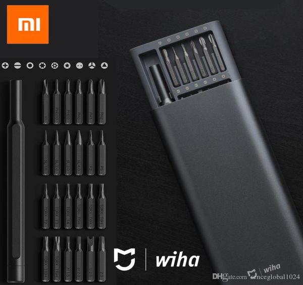 100xiaomi mijia wiha ежедневное использование винтовой комплект 24 точные магнитные биты Аллуминиевая коробка приводка xiaomi Smart Home Kit4091444