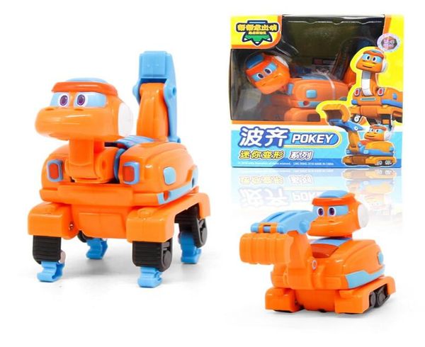 Новейшая трансформация ABS MIN Gogo Dino Action Figures Rex Decoration Car Airplane Mortoboat Toys для детей 20120240483336