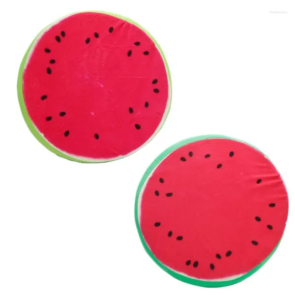 Kissen weich für Sitzplatten runde Kissen Plüsch Frucht Kiwi -Form Pad gefülltes Spielzeuggirl Geschenke Home Dec W3je