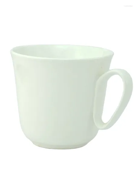 Tazze all'ingrosso all'ingrosso 225 ml di caffè in porcellana di colore bianco semplice in ceramica
