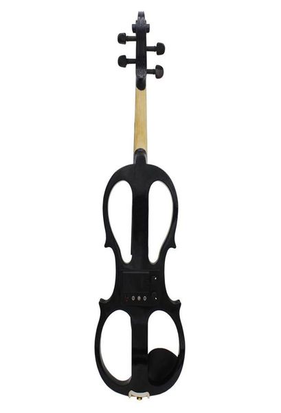 Violino di violino elettrico in acero in legno 44 con raccordi per le cuffie per cavi ebano Black9040033