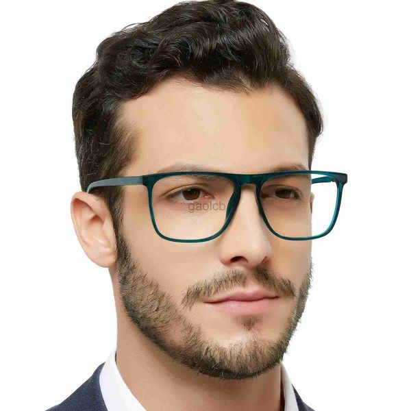 Sonnenbrille Herren polarisierte Sonnenbrille Blaues Licht blockierende Brille Männer Große photochromische Brille Frames große optische Rezeptbrillen 24412