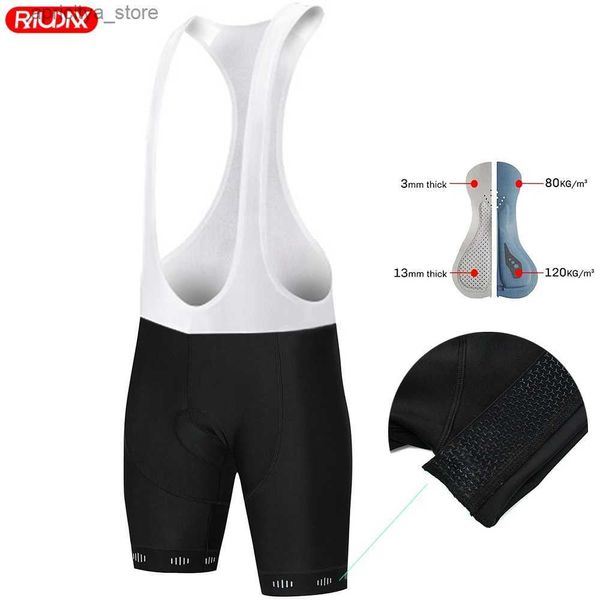 Short ciclistici Interfaccia elastica cuscino bavaglini ciclistica pantaloncini sportivi rctive team ciclistica per peccatura nera mans mans in bicicletta per cavalcare l48