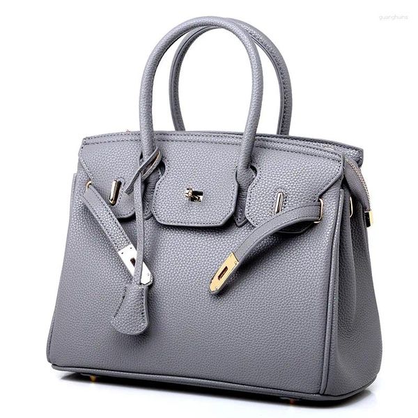 Bag femminile europeo e americano Litchi Pattern Platinum A cavallo della borsa di una spalla