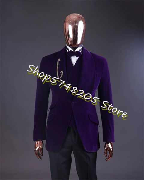 Hosendesigner VEET Hochzeit Smokedos Schlankes Anpassungsanzüge 3 Stück Sets Groomsmen Blazer Doppelbauer formelle Anzug Jacke Hosen