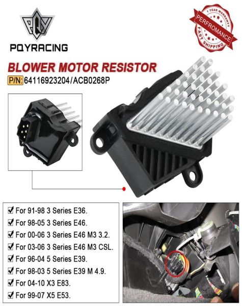 High Quanlity Final Stage Heater Hapter Motor Resistor para BMW E46 E39 X5 X3 64116923204 64116929486 64118385549 641183641735146976