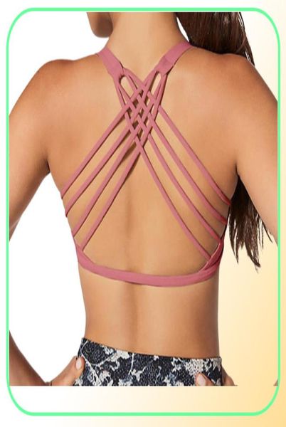 Camas de sutiã feminina Camisetas de ginástica de ioga 47 Push up Tops de fitness Sexy Rouphe Tops Tops Shake Profpress Strap Bra6224451