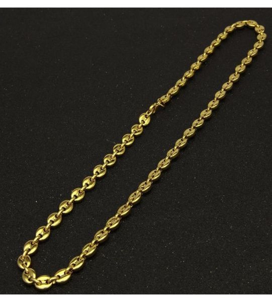 Edelstahlkaffeebohnenkette Gold Silber Farbe Schleppte Halskette und Armbänder Schmuck Set Streetstyle 22Quot Wmtdny Whole208774956