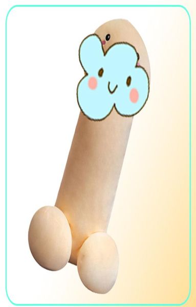 Divertimento kawaii long pene peluche cuscino sexy imbottito cuscino divertente regalo per la casa per fidanzata233k3196692