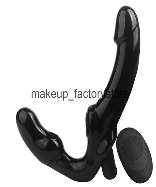 Массаж беспроводной дистанционный лесбиянок Gspot Clit Vibrator Dildo Взрослые секс -игрушки без бретелек для пар двойной головы Vibrat6877528