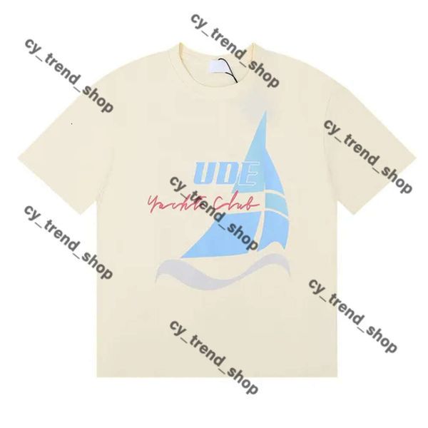 Ruhde T-Shirt Art Shirt Schwimmstämme T-Shirt Rhude Shirt Männer Designer T-Shirts für Herren 24SS Rhude Shorts Herren Hochqualität Tess Rhode Short Sleeve Europe Amerika 141