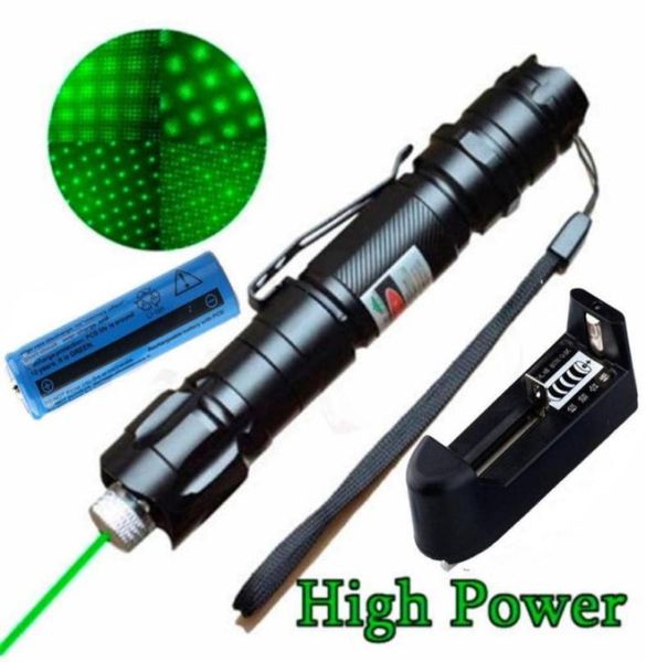Novo Militar de High Power 5 milhas 532nm Green Laser Pointer Pen Visible Beam Lazer com Star Cap 53631239592637