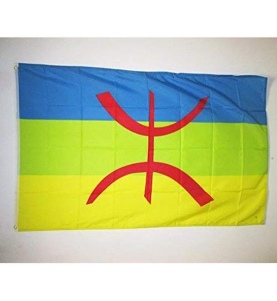 Ucuz Berber Kabylia Bayraklar Uçan Dekorasyon 3x5 ft Banner 90x150cm Festival Partisi Hediye 100d Polyester Baskılı Satış 3431805