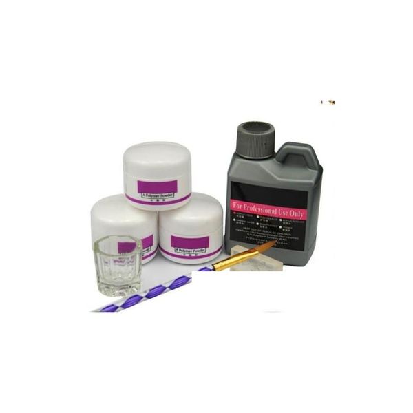 Nagelkunst -Kits 7 Stcs/Set Acrylkit Kristallpolymer für Maniküre Bedarf UV -Lampenablagerung Gesundheits -Schönheitssalon Otawr