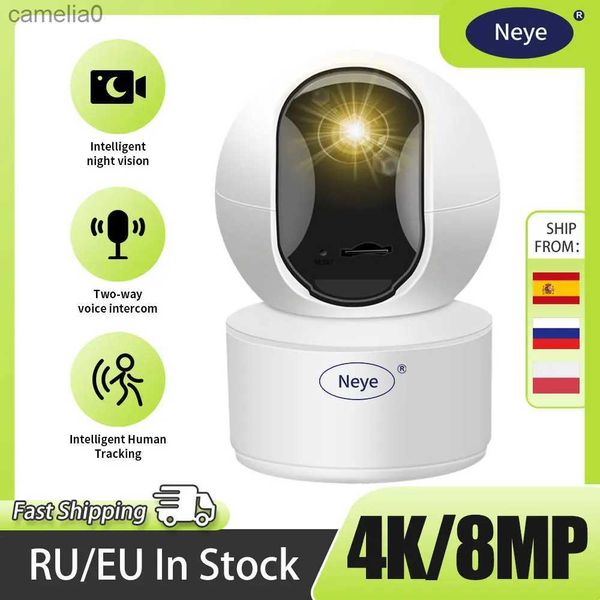 Telecamere IP Neye 8MP 4K WiFi Security Camera da interno Monitoraggio del bambino con afratti Night Vision Audio Intercom IP Wireless IP Camerac240412