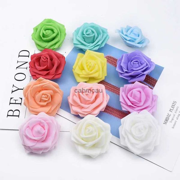 Getrocknete Blumen 5/10/20 -Pieces 7 cm Schaumstoff Teddybär der Rosen DIY Geschenke Kiste Hochzeitsauto Wohnkultur Brautzubehör Freigabe Künstliche Blumen