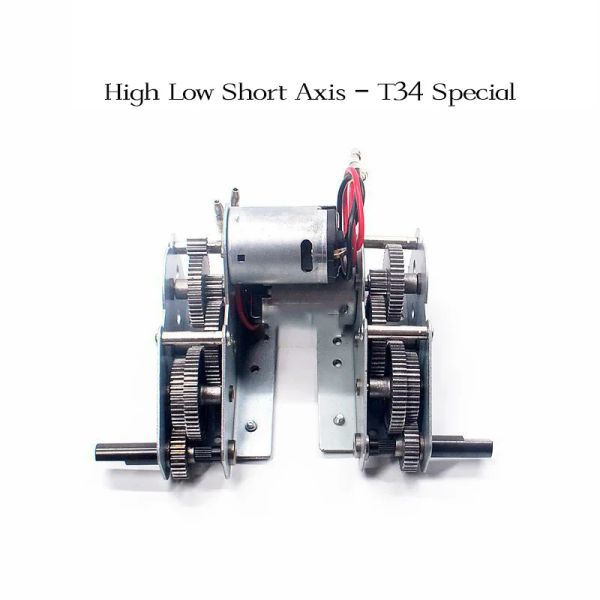 Henglong 1/16 Serie Fernbedienungstankmodellzubehör Hochfestes Metall-Getriebe-Wellenbox Red Ledermotor mit Draht