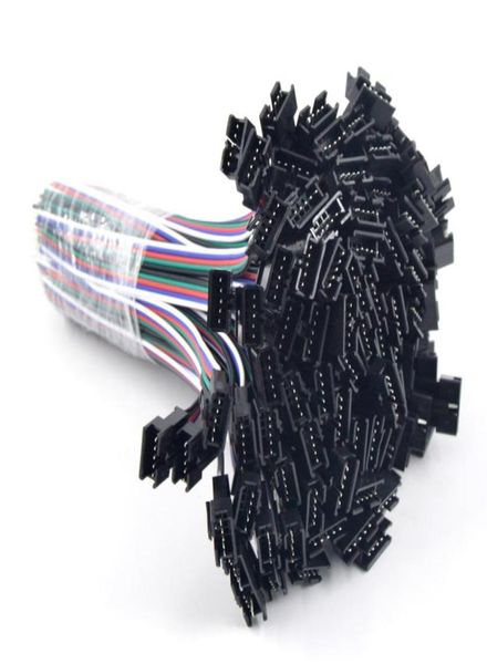 100Pairs 5pin jst SM Cabo de conector de plugue feminino masculino com fio de 15 cm de comprimento para 5050 SMD RGBW RGBWW LED Strip9590058