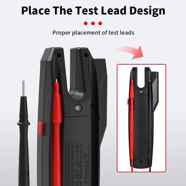 B-Side U6 цифровой зажидок Meter Fork 600A Ammeter Pliers T-RMS DC ток AC Ток OpenJAW Электрический тестер Auto Multitereter