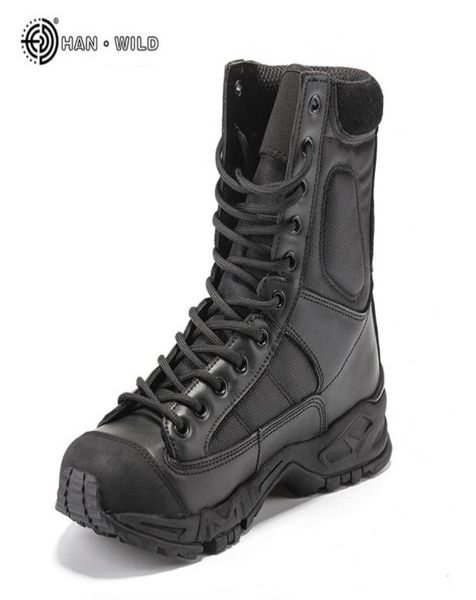 Militärarmee Stiefel Männer Schwarze Lederwüstekampfarbeit Schuhe Winter Herren Knöchel Taktischer Boot Man Plus Size 2108302293151