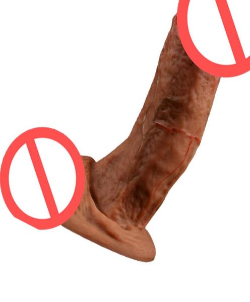 Weiche echte Haut Silikon Riesige Dildo Realistische Saugnapfbecher Dildos Männlich künstlicher Gummi Penis weibliche Masturbation Sexspielzeug für Wome6555627