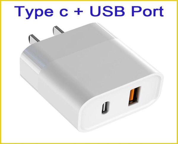 Caricabatterie a parete di uscita USB di tipo C USB per nuovo iPhone 12 13 Pro Max Adattatore Poly Bag4366819