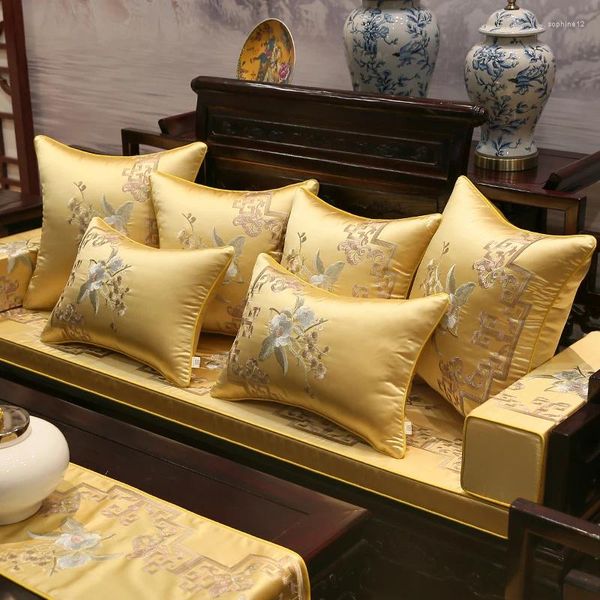 Подушка Большой китайский традиционный светло -желтый цвет