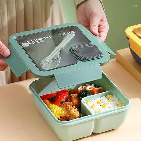 Canca da pranzo portatile per le stoviglie con cucchiaio e bacchette della scuola scolastica borsetto tavolo da tavolo kit completo ciotola microondevabile