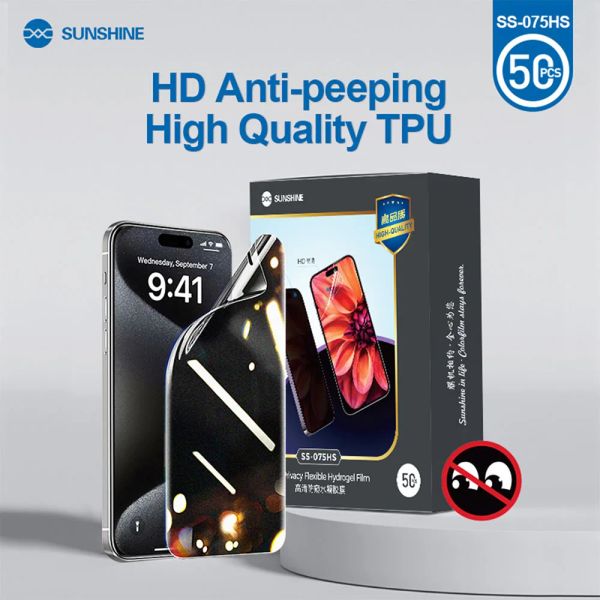 Sunshine SS-075HS HD Privacy TPU Hydrogel Film Teleful Screen Protector Matte Anti-Spy SS-075S para Folha de Telefone SS890C