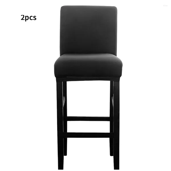 Stuhlabdeckungen 2PCS/Set Esszimmer Hauswaschbarer Restaurant Bar Möbel Full Protection Low Back Pub Pub Coter Stretchhockerabdeckung