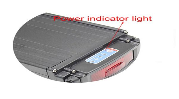 Custodia in lega di alluminio Batteria a portata posteriore bici elettrica Batteria al litio da 418 V 20 AH 1500W Ebike Lion Battery Packpower Lights7801199