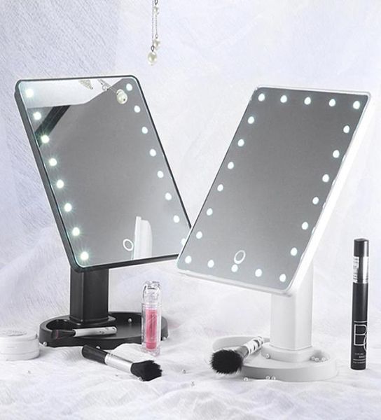 Ayarlanabilir 1622 LEDS Işıklı Makyaj Aynası Touch Ekran Taşınabilir Büyütülebilir Makyaj Masa Lambası Kozmetik Ayna Makyaj Araçları 6838235
