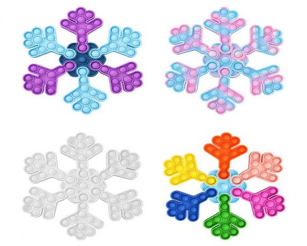 Treça de Natal Floco de neve Push Party FingertiP Toys DIY Puzzles Toy Darecorações do Dia dos Namorados