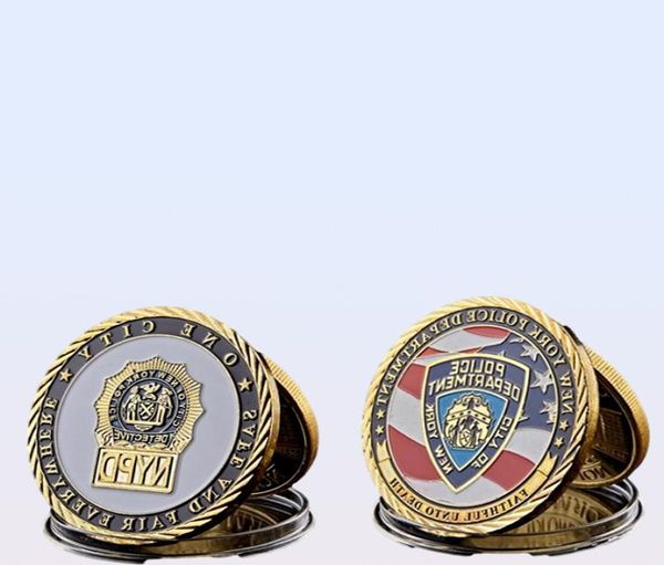 10pcs EUA NY sacrifício guerreiros Heróis da polícia memorial Eagle Craft Gift Challenge Coleção de moedas Presentes2677054