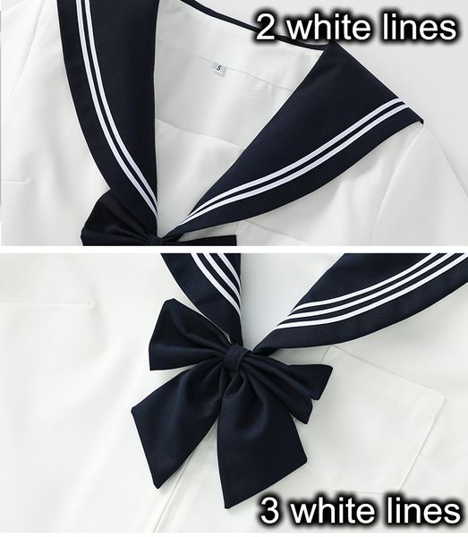 Japanische Frauen JK Uniform Navy/ Black Short/ Long Sleeve School Uniformen für Girls College Sailor Plissee Rock JK Sets Uniform