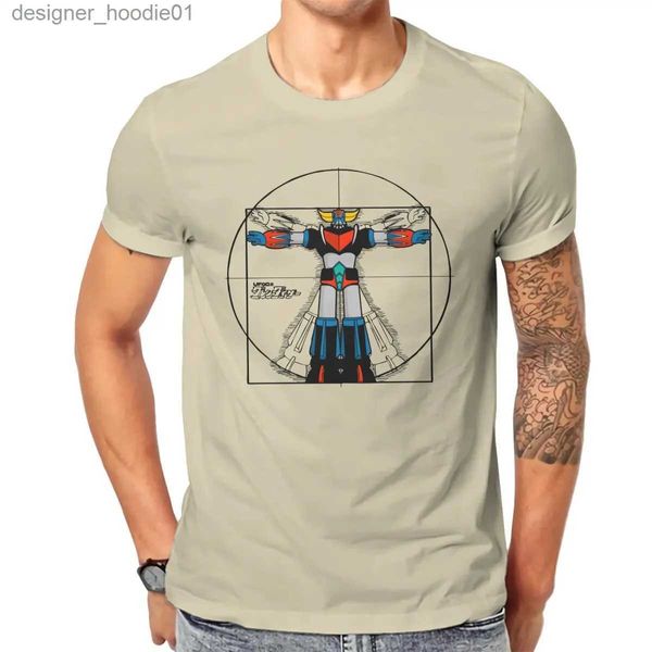 Herren Hoodies Sweatshirts Herren 192 Vitru Grendizer Golk UFO Robot T-Shirt 100% Baumwolle Retro Kurzarm T-Shirt Creative T-Shirt C240412