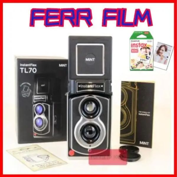 Kamera Mint TL70 2.0 Flex Twinlens Instant Kamera Verwenden Sie Fujifilm Instax + kostenloser Mini -Film