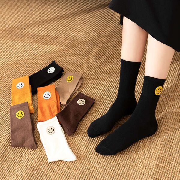 Calzini calzini 2021 autunno/inverno Instagram in stile Trendy Long Tube Stamping Hot Stamping Emblem Gold Silk Face Children's