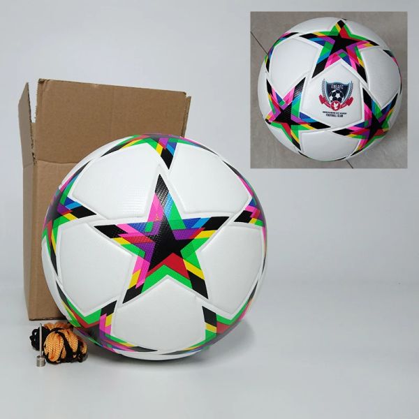 Футбольный футбольный футбольный мяч PU бесшовные командные матча футбольные тренировочные шарики высококачественные размеры 5