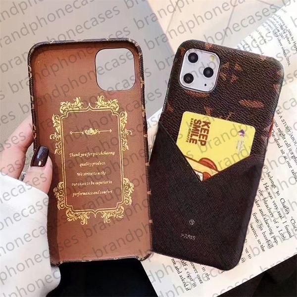 Designer Phone Case di lusso Custodia per iPhone per iPhone 15 14 Pro Max 13 Pro 12 11 XR XS Max 15 Plus Case Card Shot Slot Wallet Cover mobile