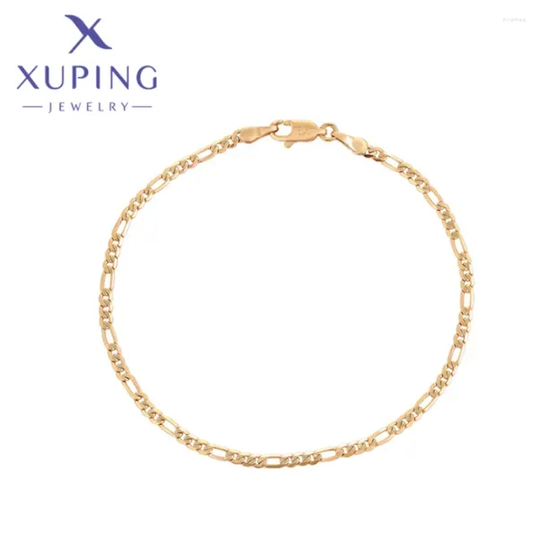 Pulseiras de link xuping jóias moda de alta qualidade com cor de ouro para mulheres presentes de festa de natal da escola x000723632