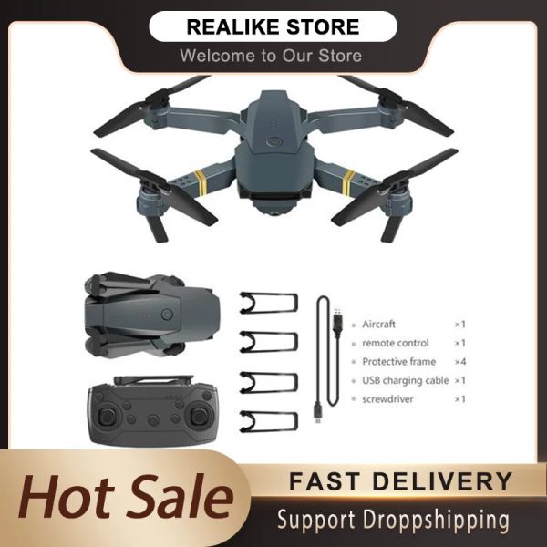 Drone E58 Quadrotor Katlanabilir Drone 720p/1080p/4K HD Kamera ile Profesyonel Dronlar WiFi RC Dron Helikopter Oyuncak