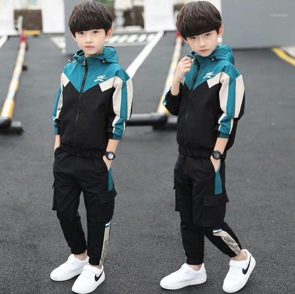 Neue Jungen Kleidung Sets Frühling Herbst Teenager Boy Kleidung Kinder Cotton Casual Sports-Anzug Mode-Tracksuits für 5-14y14596807